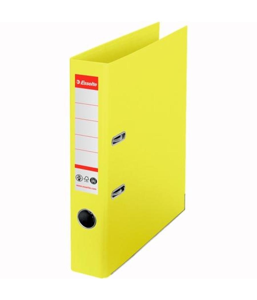 Esselte archivador palanca nº1 co2 neutral a4 cartón 100% reciclado lomo 50mm amarillo vivida