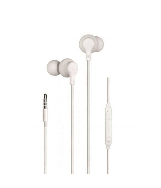 Auriculares intrauditivos daewoo dw2014/ con micrófono/ jack 3.5/ blancos