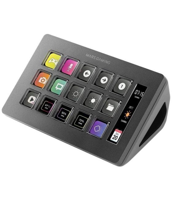 Stream deck slim mars gaming msd-one/ 15 teclas lcd/ negro