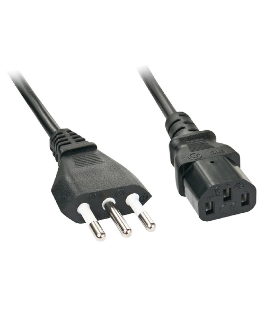 Lindy 30414 cable de transmisión Negro 3 m CEI 23-16 C13 acoplador