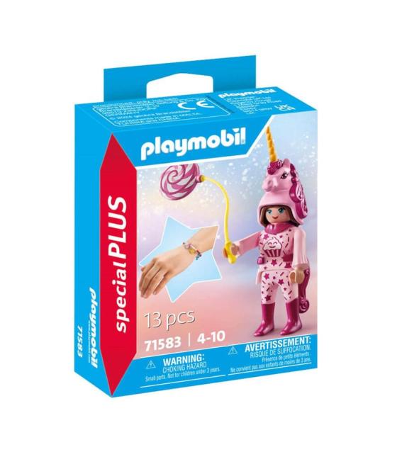 Playmobil niña con traje de unicornio