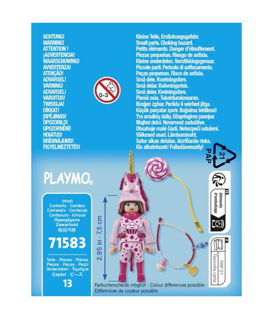 Playmobil niña con traje de unicornio