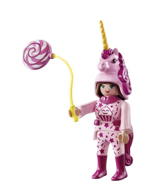 Playmobil niña con traje de unicornio