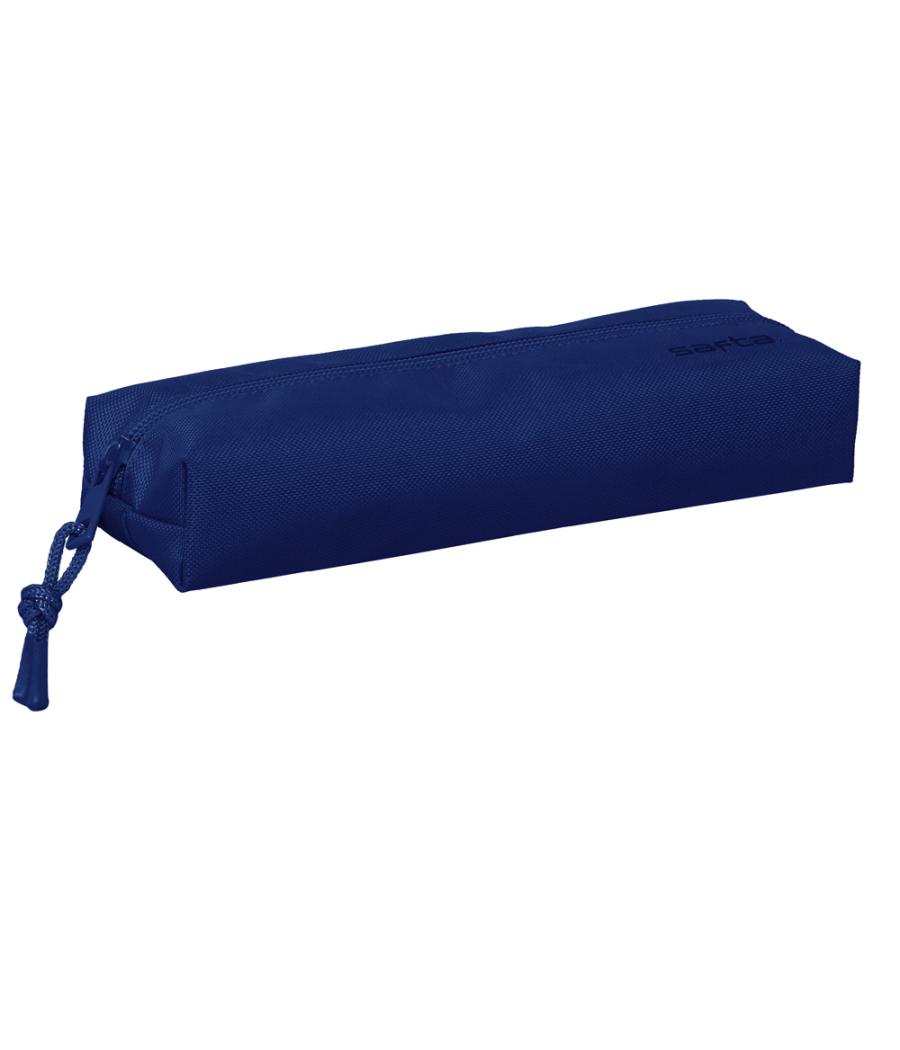 Bolso escolar portatodo safta rectangular con goma elástica 22 cm azul oscuro