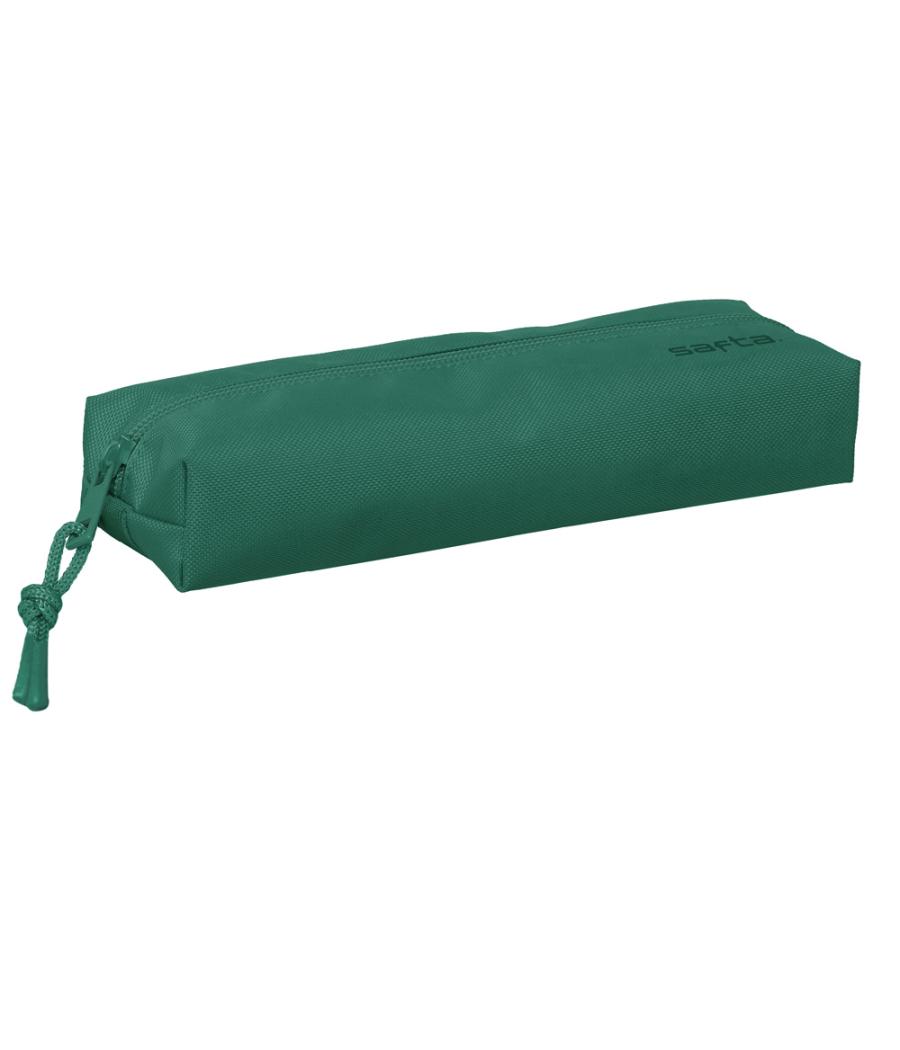 Bolso escolar portatodo safta rectangular con goma elástica 22 cm verde oscuro