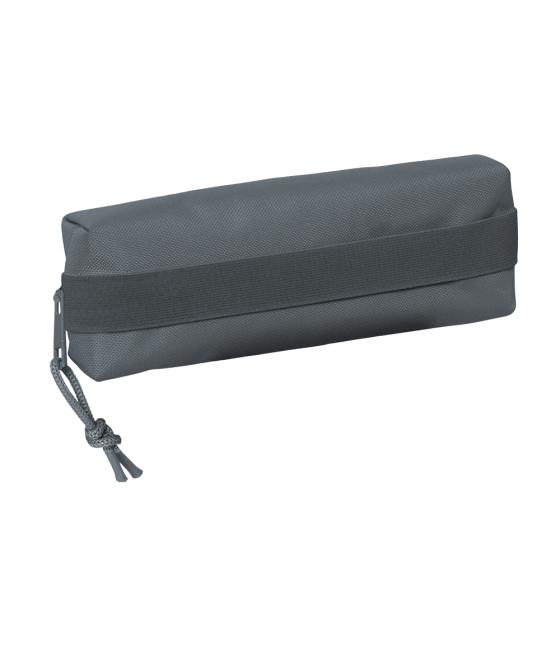 Bolso escolar portatodo safta rectangular con goma elástica 22 cm gris oscuro