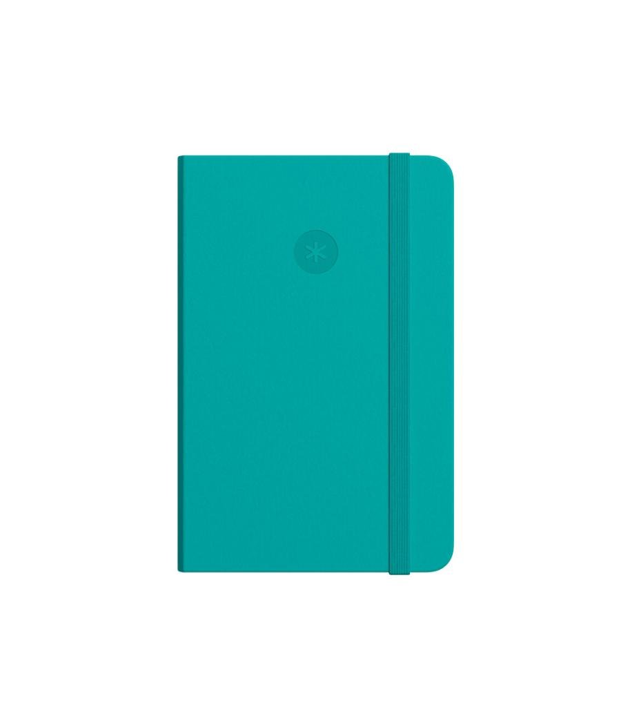 Cuaderno con gomilla antartik notes tapa blanda a5 hojas puntos turquesa 80 hojas 80 gr fsc