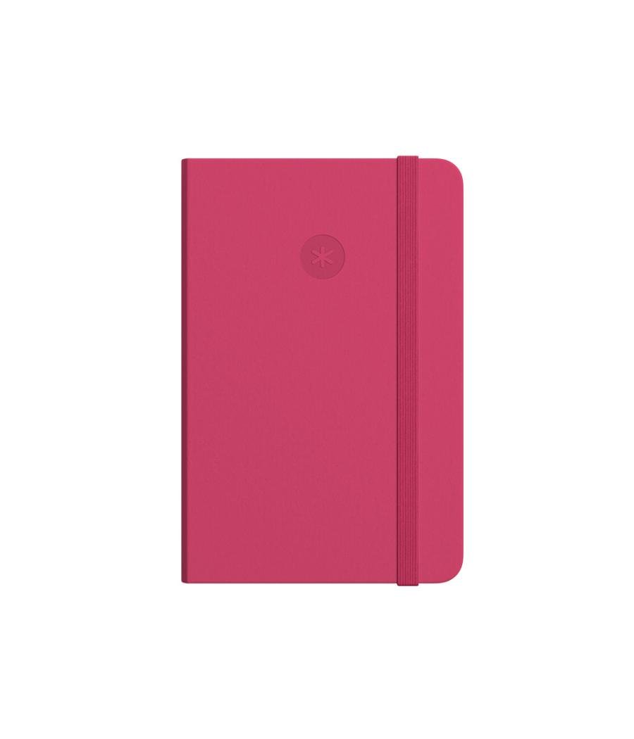 Cuaderno con gomilla antartik notes tapa blanda a5 hojas cuadricula burdeos 80 hojas 80 gr fsc