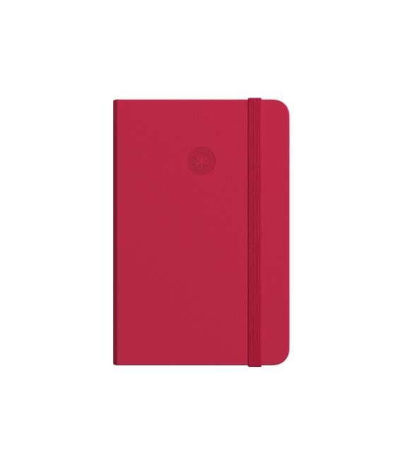 Cuaderno con gomilla antartik notes tapa blanda a6 cuadricula rojo 100 hojas 80 gr fsc