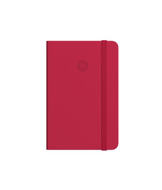 Cuaderno con gomilla antartik notes tapa blanda a6 rayas rojo 100 hojas 80 gr fsc