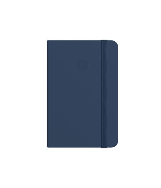 Cuaderno con gomilla antartik notes tapa blanda a6 cuadricula azul marino 100 hojas 80 gr fsc