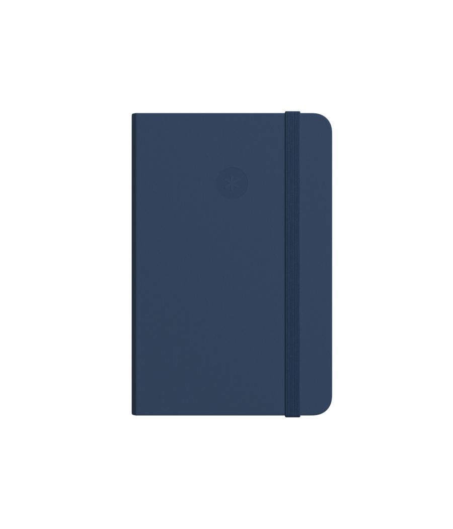 Cuaderno con gomilla antartik notes tapa blanda a6 cuadricula azul marino 100 hojas 80 gr fsc