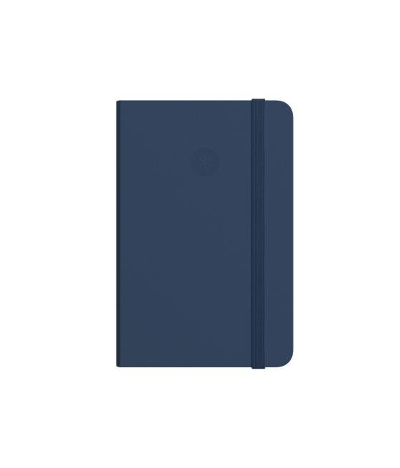 Cuaderno con gomilla antartik notes tapa blanda a5 hojas puntos azul marino 80 hojas 80 gr fsc