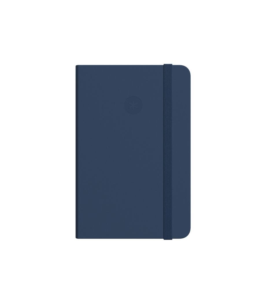 Cuaderno con gomilla antartik notes tapa blanda a5 hojas puntos azul marino 80 hojas 80 gr fsc