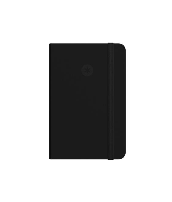 Cuaderno con gomilla antartik notes tapa blanda a6 hojas lisas negro 100 hojas 80 gr fsc