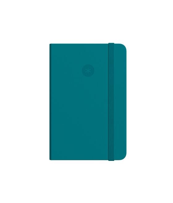 Cuaderno con gomilla antartik notes tapa dura a7 hojas lisas verde aguamarina 80 hojas 80 gr fsc