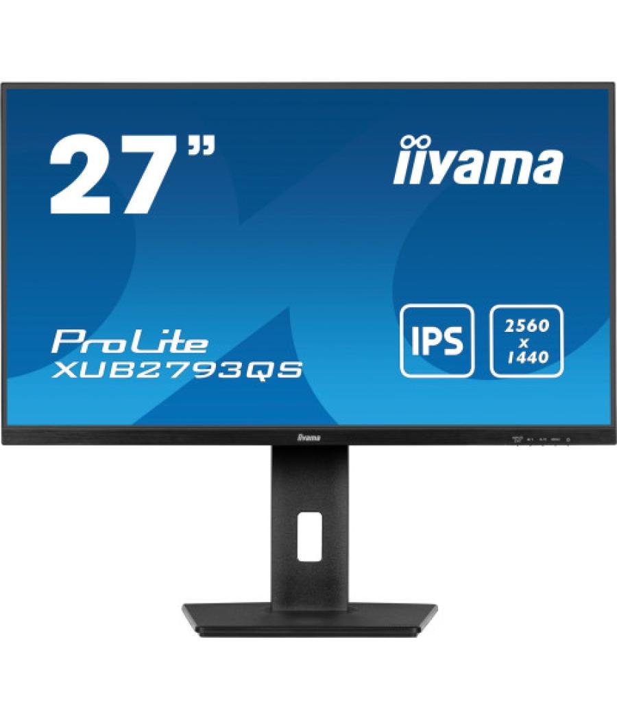 Iiyama prolite xu2793qs-b6 pantalla para pc 68,6 cm (27") 2560 x 1440 pixeles 2k ultra hd led negro