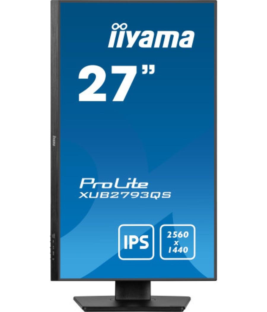 Iiyama prolite xu2793qs-b6 pantalla para pc 68,6 cm (27") 2560 x 1440 pixeles 2k ultra hd led negro