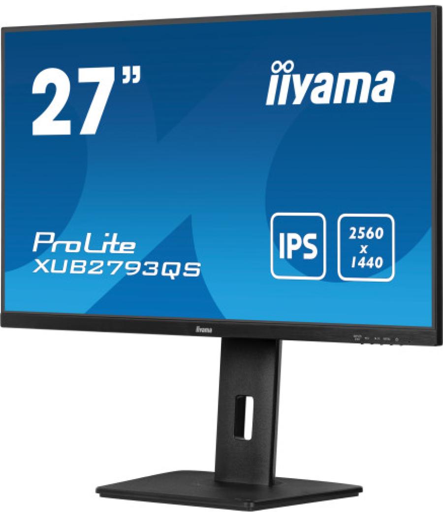 Iiyama prolite xu2793qs-b6 pantalla para pc 68,6 cm (27") 2560 x 1440 pixeles 2k ultra hd led negro