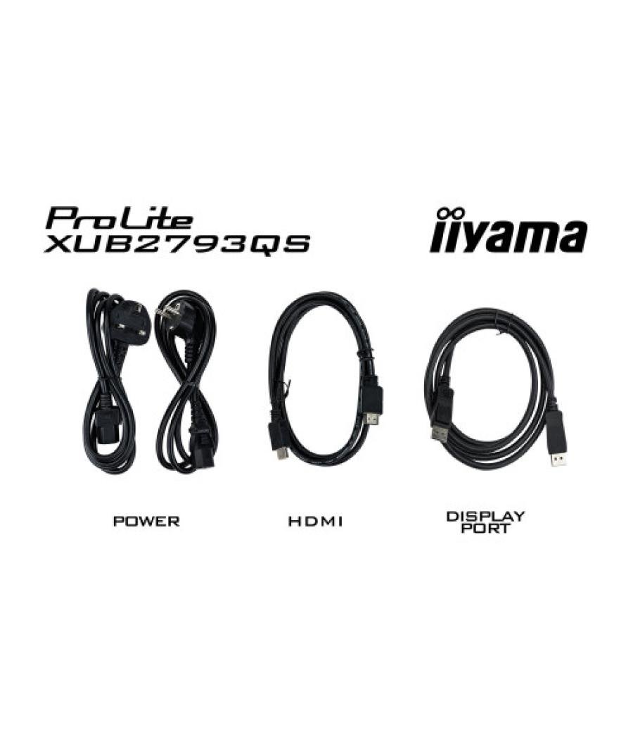 Iiyama prolite xu2793qs-b6 pantalla para pc 68,6 cm (27") 2560 x 1440 pixeles 2k ultra hd led negro