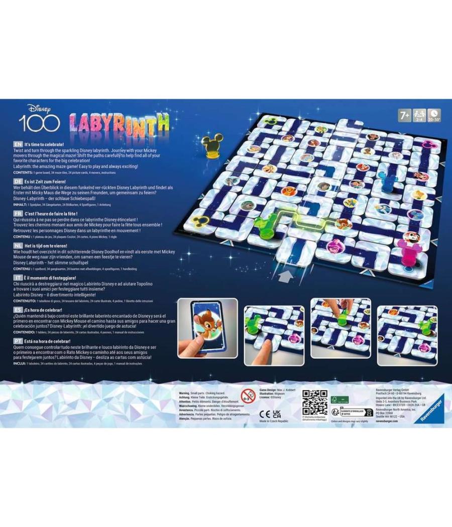 Juego de mesa ravensburger labyrinth disney 100th anniversary