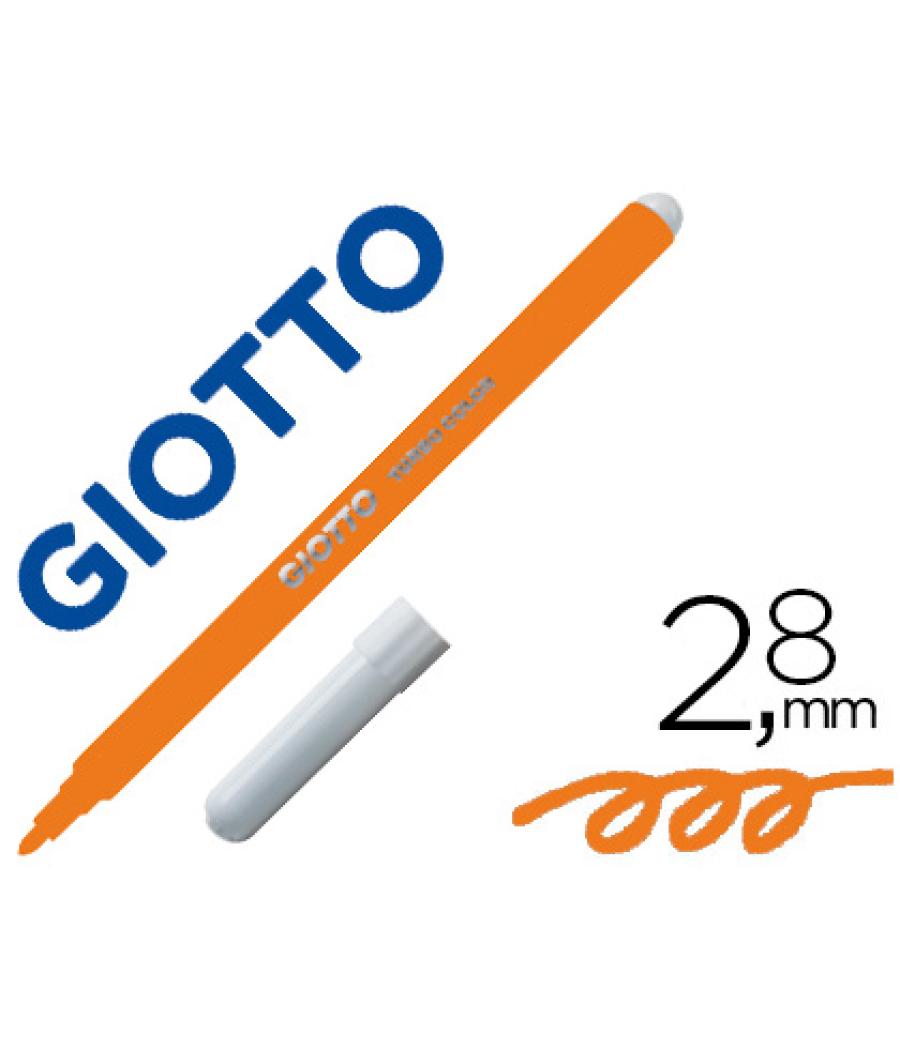 Rotulador giotto turbo color lavable con punta bloqueada unicolor naranja