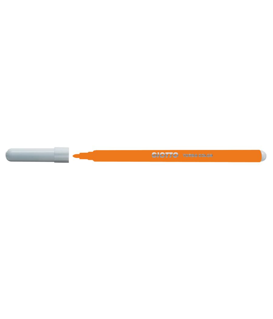 Rotulador giotto turbo color lavable con punta bloqueada unicolor naranja