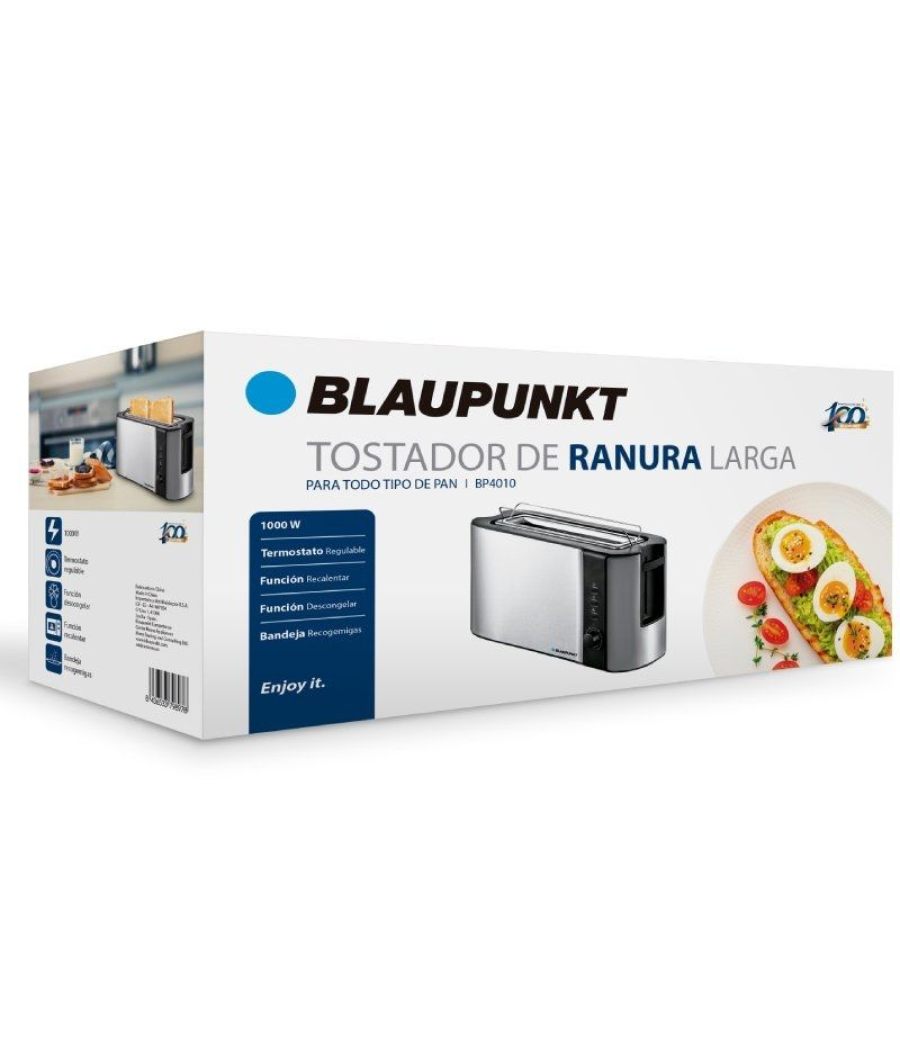 Tostador blaupunkt bp4010/ 1000w/ acero inoxidable