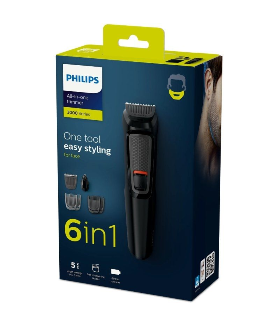 Cortapelos multigroom series 3000 philips mg3710 con batería/ 6 accesorios