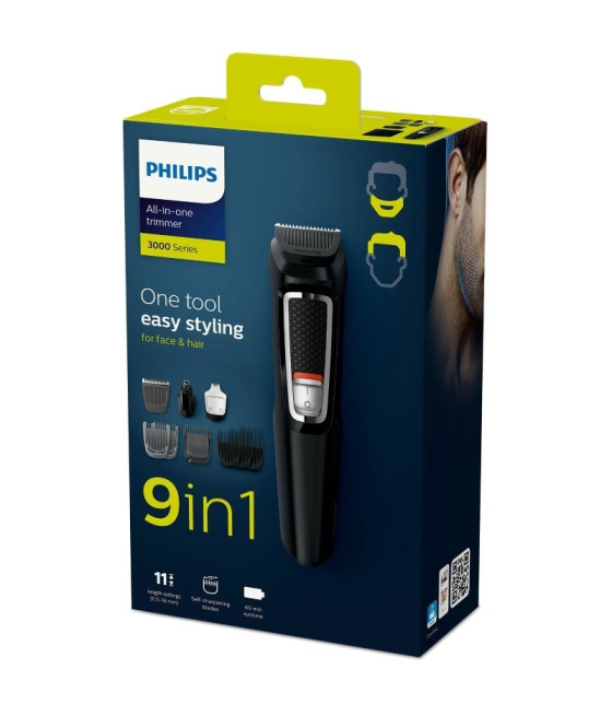 Cortapelos multigroom series 3000 philips mg3740 con batería/ 9 accesorios