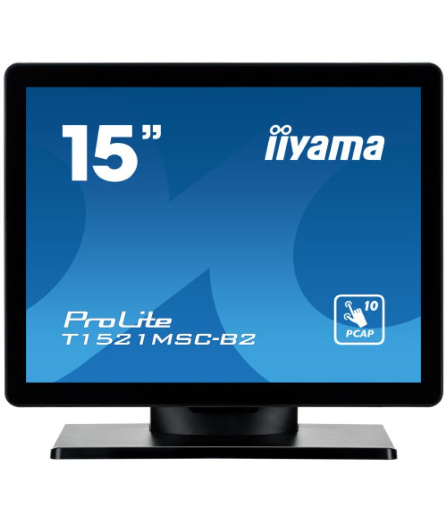 Iiyama prolite t1521msc-b2 pantalla para pc 38,1 cm (15") 1024 x 768 pixeles xga led pantalla táctil mesa negro