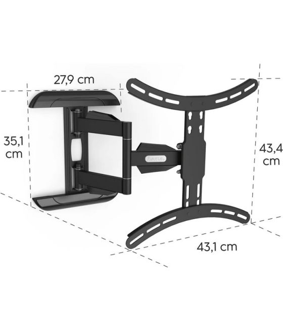 Soporte pared hama vesa 32pulgadas - 65pulgadas 2 brazos 400 x 400 35kg