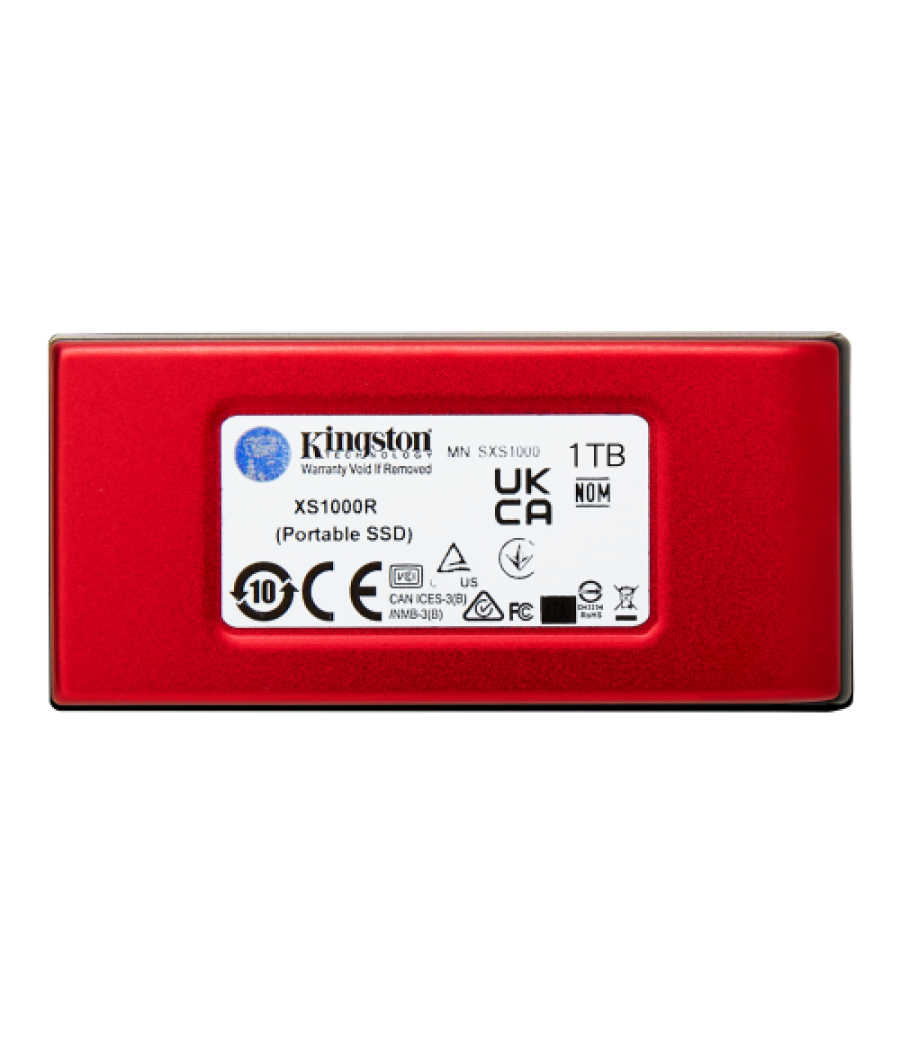 Kingston technology ssd externo kingston xs1000 rojo