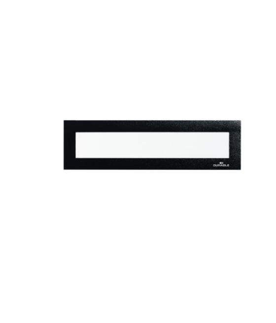 Pack 5 marcos informativos duraframe magnetic top 236x66mm negro durable 498601