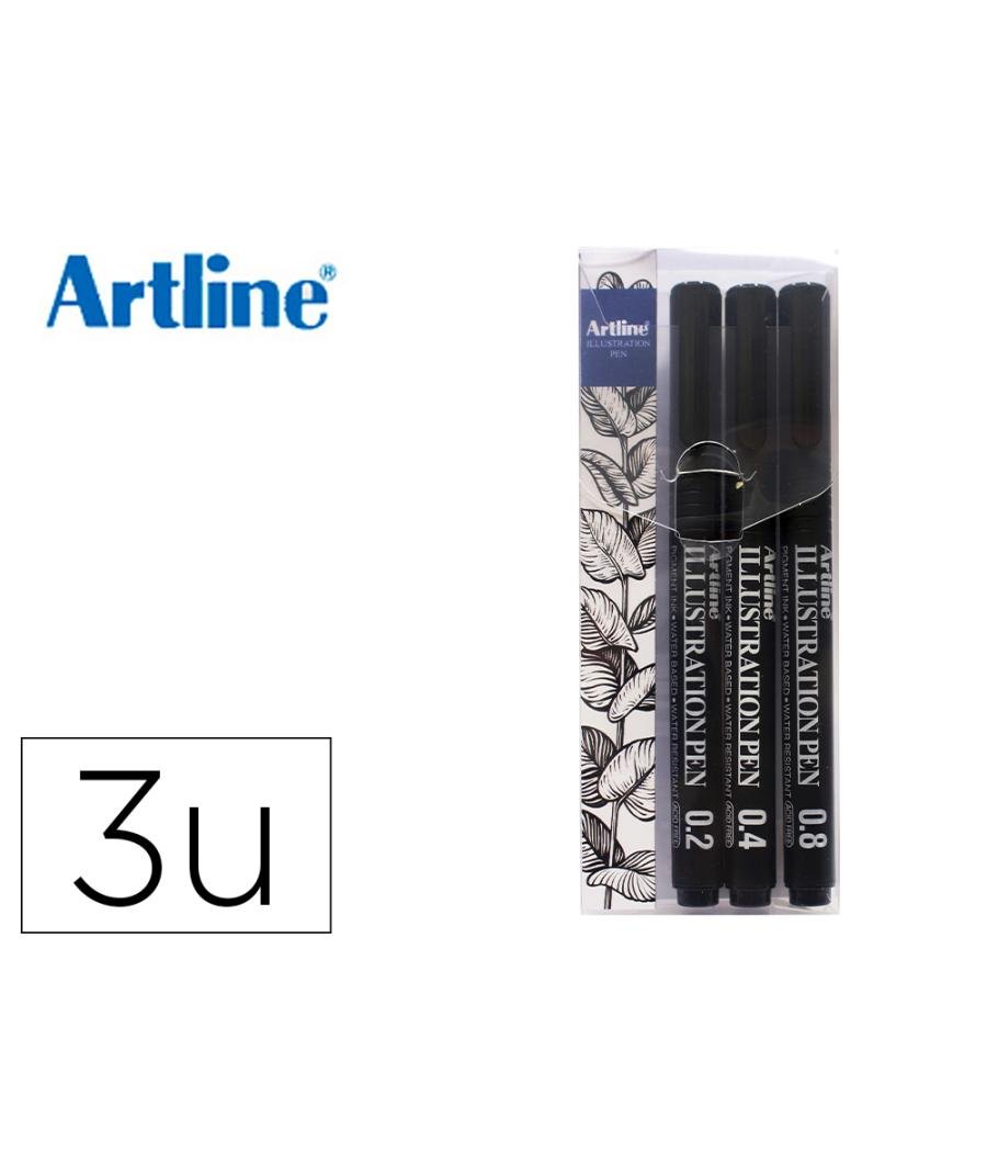 Rotulador artline calibrado micrométrico negro illustration pen billetera ek-280w3iln resistente al