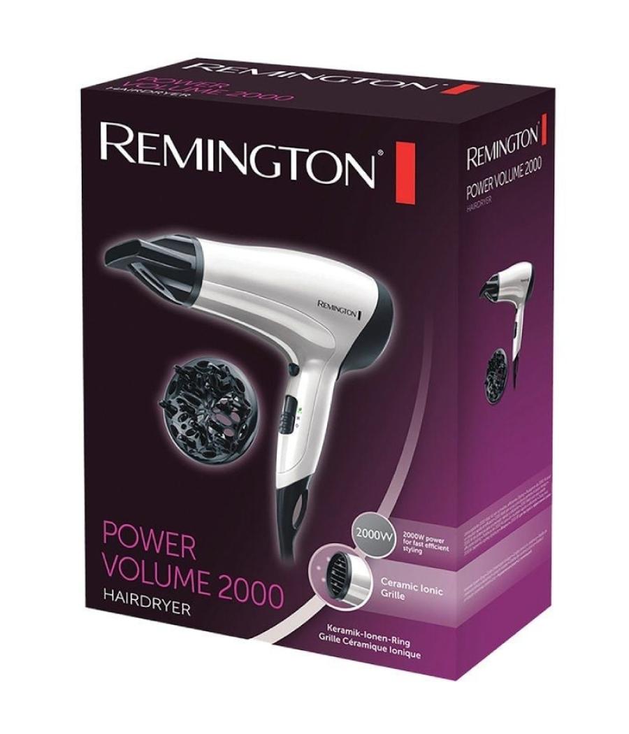 Secador remington power volume 2000/ 2000w/ iónico/ blanco