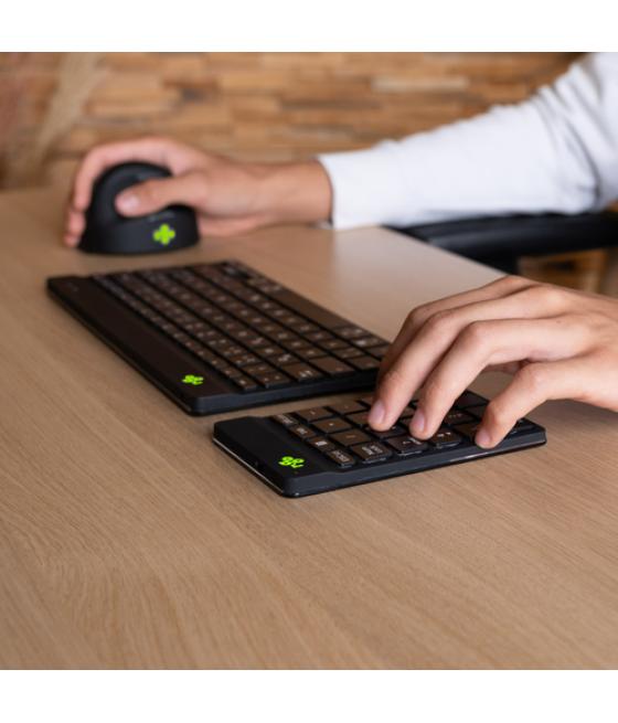 R-Go Tools Teclado numérico R-Go Numpad Break, teclado numérico ergonómico con software de pausa, bluetooth, negro