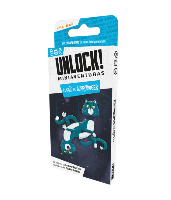 Juego de mesa unlock! miniaventuras el gato de schrodinger