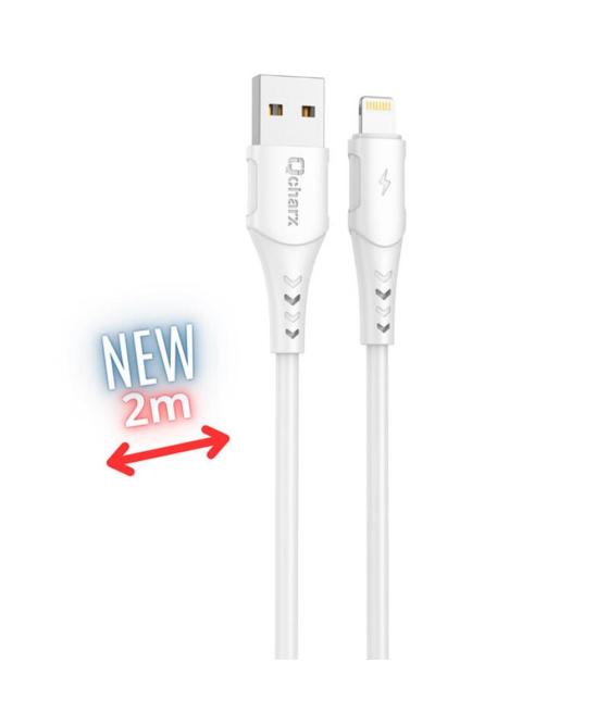 Cable qchar athens lightning a usb tipo a - 2m - pvc blanco