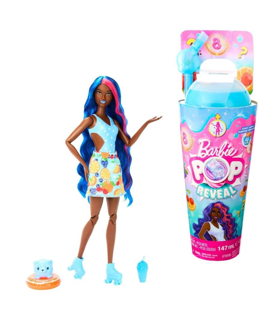 Muñeca barbie pop reveal mattel aroma de frutas ponche de frutas