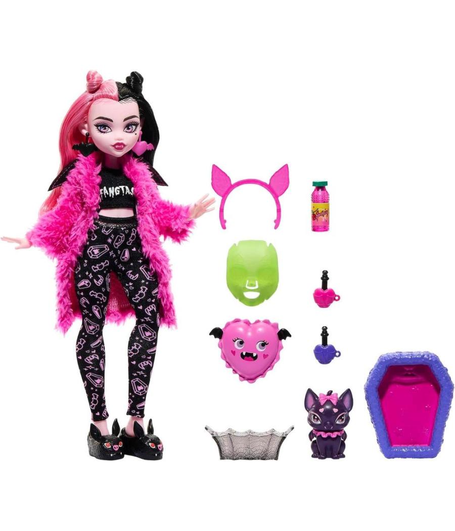 Muñeca mattel monster high fiesta de pijamas y mascotas