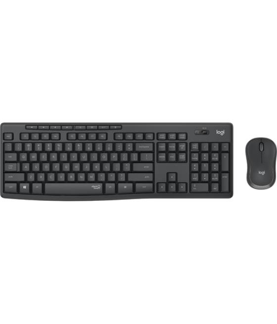 Logitech MK295 Silent Wireless Combo teclado Ratón incluido Oficina RF inalámbrico AZERTY Francés Grafito