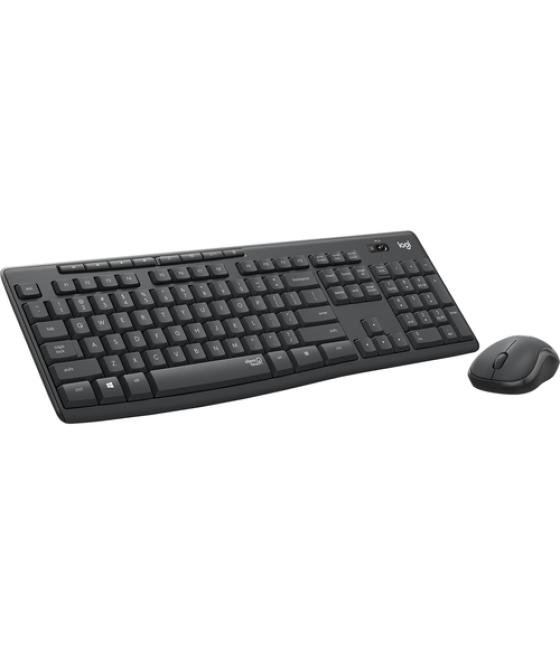 Logitech MK295 Silent Wireless Combo teclado Ratón incluido Oficina RF inalámbrico AZERTY Francés Grafito