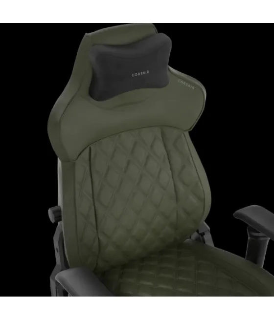 Corsair tc500 luxe silla para videojuegos de pc asiento acolchado verde