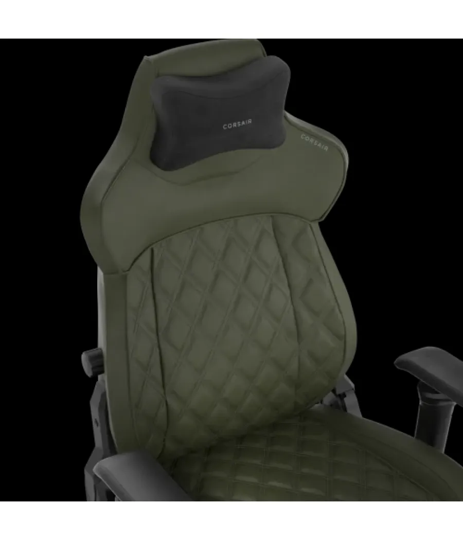 Corsair tc500 luxe silla para videojuegos de pc asiento acolchado verde