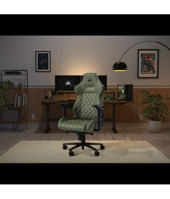 Corsair tc500 luxe silla para videojuegos de pc asiento acolchado verde