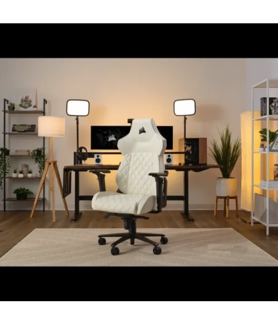 Corsair tc500 luxe silla para videojuegos de pc asiento acolchado beige