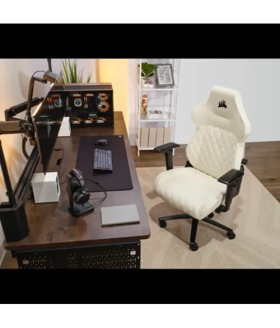 Corsair tc500 luxe silla para videojuegos de pc asiento acolchado beige