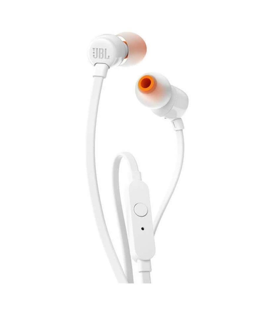 Auriculares intrauditivos jbl tune 110/ con micrófono/ jack 3.5/ blancos