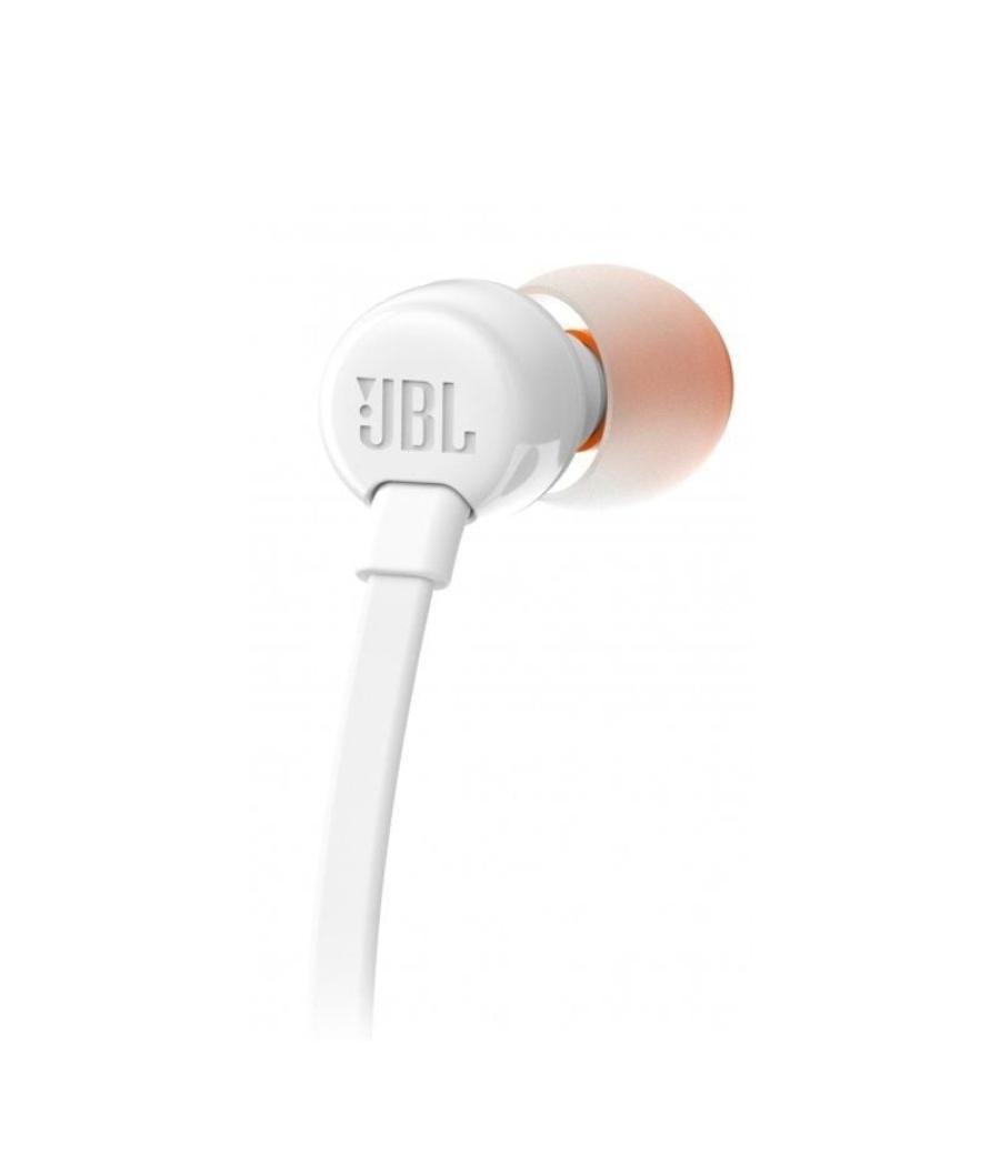 Auriculares intrauditivos jbl tune 110/ con micrófono/ jack 3.5/ blancos